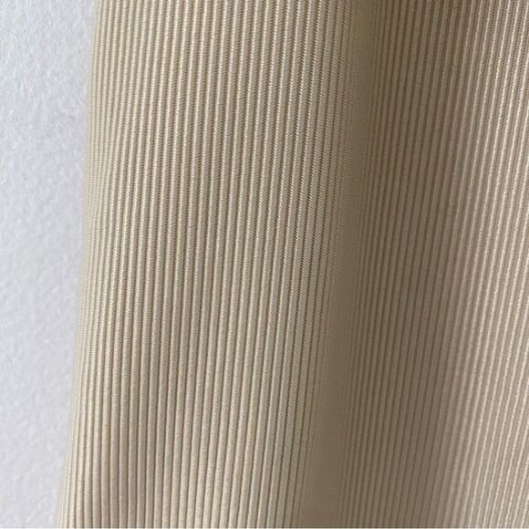 WeWoreWhat Scoop Ribbed Bodysuit Gold Chain Belt Khaki L Large NWOT - Picture 2 of 9